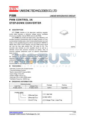P1886 datasheet - PWM CONTROL 3A STEP-DOWN CONVERTER