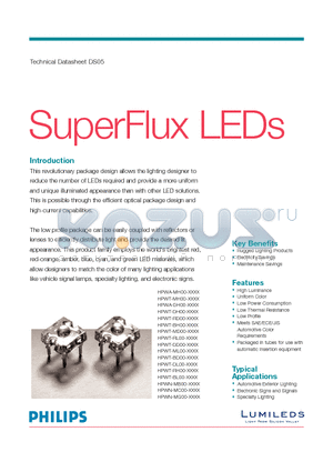 HPWN-XG00 datasheet - SuperFlux LEDs