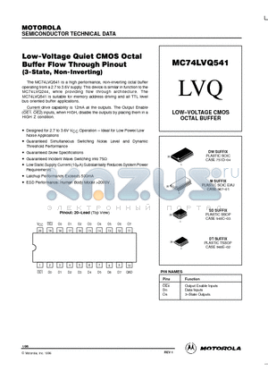 MC74LVQ541DT datasheet - LOW-VOLTAGE CMOS OCTAL BUFFER