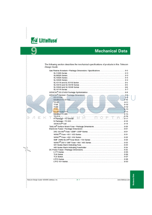 P2000SCL datasheet - gas plasma arresters-package dimensions/specifications