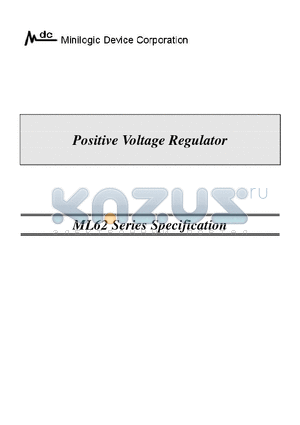 ML62302ML datasheet - Positive Voltage Regulator