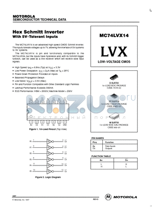MC74LVX14D datasheet - LOW-VOLTAGE CMOS