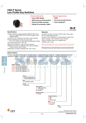 P201132WM02NQE2 datasheet - Low Profile Key Switches