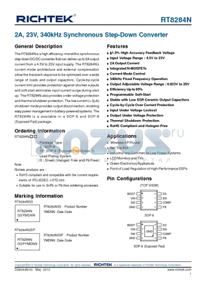 GRM31CR61E106K datasheet - 2A, 23V, 340kHz Synchronous Step-Down Converter