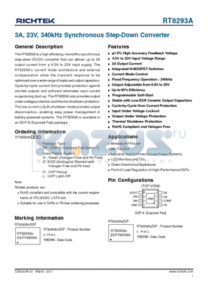 GRM31CR61E106K datasheet - 3A, 23V, 340kHz Synchronous Step-Down Converter