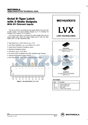 MC74LVX373M datasheet - LOW-VOLTAGE CMOS