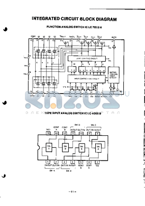 LC4066B datasheet - INTEGRATED CIRCUIT BLOCK DIAGRAM