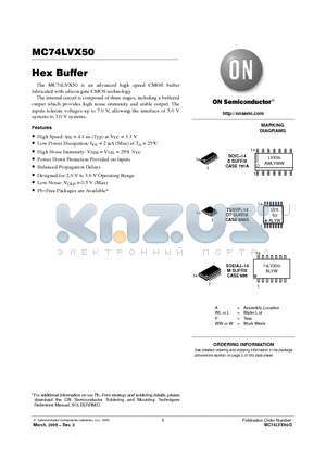 MC74LVX50M datasheet - HEX BUFFER