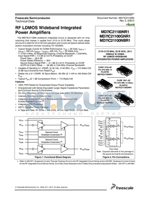 GRM32NR72A104KA01B datasheet - RF LDMOS Wideband Integrated Power Amplifiers