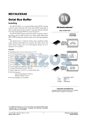 MC74LVX540 datasheet - Octal Bus Buffer Inverting