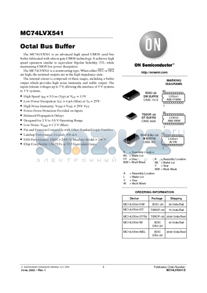 MC74LVX541DW datasheet - Octal Bus Buffer