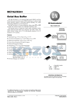 MC74LVX541M datasheet - Octal Bus Buffer