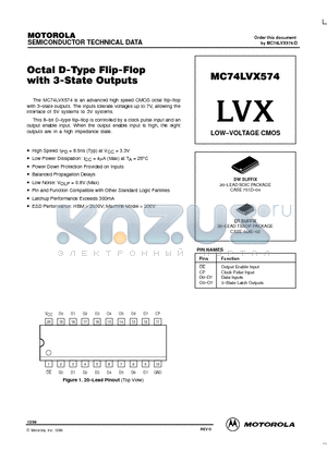 MC74LVX574 datasheet - LOW-VOLTAGE CMOS