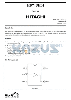 HD74UH04 datasheet - Inverter