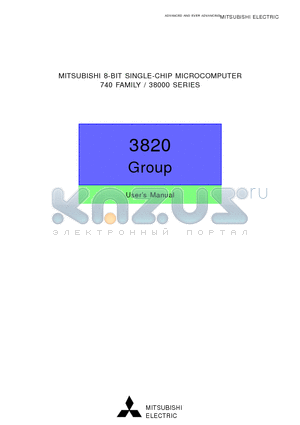 M38203M4 datasheet - 8-BIT SINGLE-CHIP MICROCOMPUTER