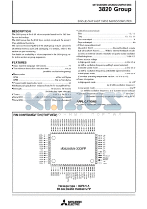 M38203M4 datasheet - SINGLE-CHIP 8-BIT CMOS MICROCOMPUTER