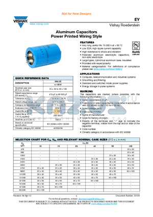 MALLEY01AV447C02W datasheet - Aluminum Capacitors Power Printed Wiring Style