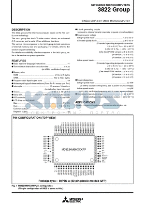 M38227ECHP datasheet - SINGLE-CHIP 8-BIT CMOS MICROCOMPUTER