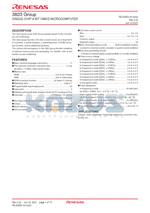 M38230GD-XXXHP datasheet - SINGLE-CHIP 8-BIT CMOS MICROCOMPUTER