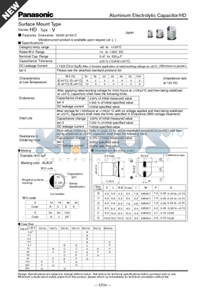 EEVHD1C220R datasheet - Aluminum Electrolytic Capacitor/HD