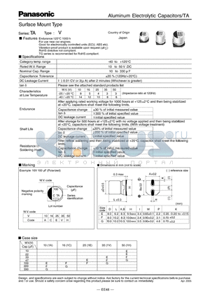 EEVTA1C221P datasheet - Surface Mount Type