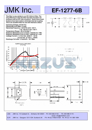 EF-1277-6B datasheet - This filter is very similar to our HH-1055-6.3 filter.