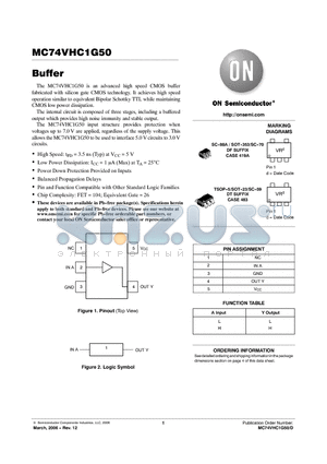 MC74VHC1G50DTT1 datasheet - Buffer