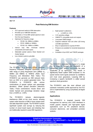 P2180AF-08-SR datasheet - Peak Reducing EMI Solution