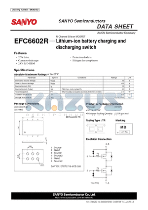 EFC6602R datasheet - Lithium-ion battery charging and discharging switch