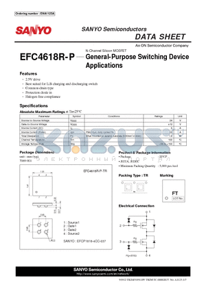 EFC4618R-P_12 datasheet - General-Purpose Switching Device Applications