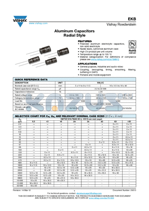 MALREKB00PB368B00K datasheet - Aluminum Capacitors Radial Style