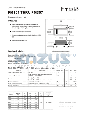 FM301 datasheet - Glass passivated type