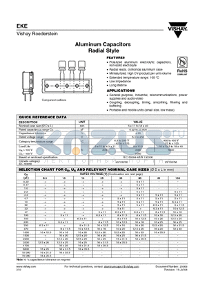 MALREKE00AA210H00K datasheet - Aluminum Capacitors Radial Style