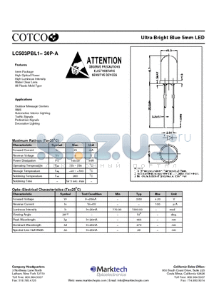 LC503PBL1-30P-A datasheet - LC503PBL1-30P-A