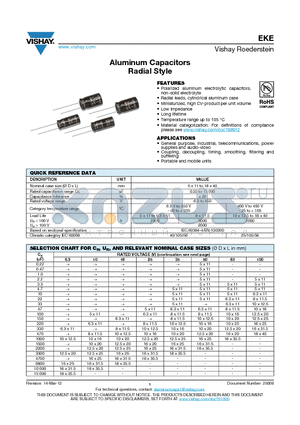 MALREKE00PB347C00K datasheet - Aluminum Capacitors Radial Style