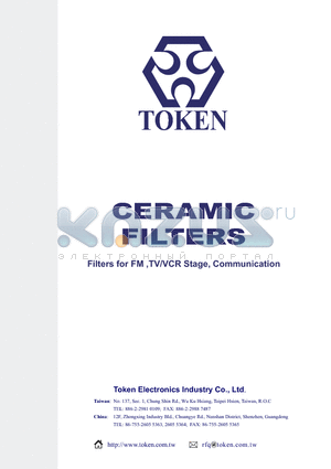 LT10.7MA20CTB datasheet - Filters for FM ,TV/VCR Stage, Communication