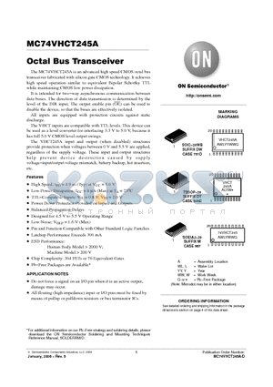 MC74VHCT245ADWRG datasheet - Octal Bus Transceiver