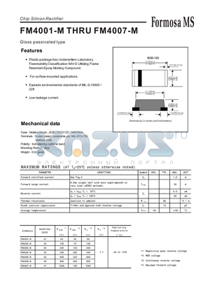 FM4003-M datasheet - Glass passivated type