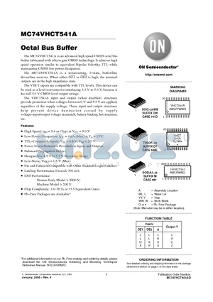 MC74VHCT541ADWRG datasheet - Octal Bus Buffer