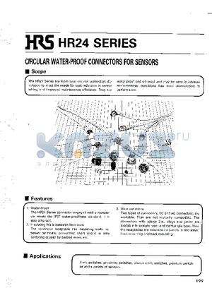 HR24A-8DJA4PA2200B datasheet - CIRCULAR WATER-PROOF CONNECTORS FOR SENSORS