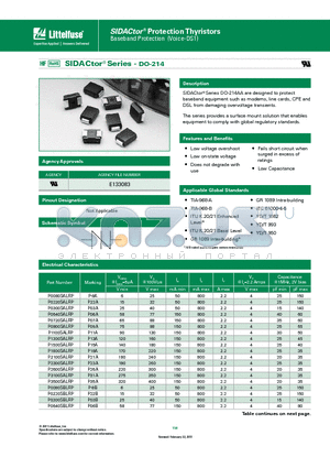 P2300SBLRP datasheet - The series provides a surface mount solution that enables equipment to comply