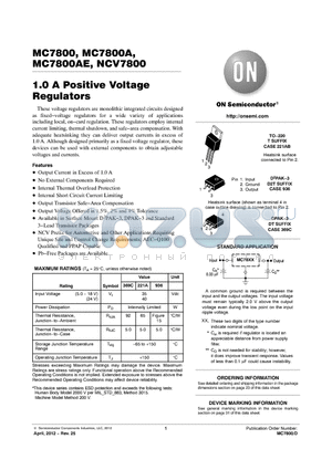 MC7806ACTG datasheet - 1.0 A Positive Voltage Regulators