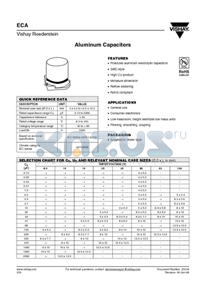 MALSECA00AF347CARK datasheet - Aluminum Capacitors