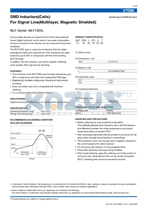 MLF1005LR15KT datasheet - SMD Inductors