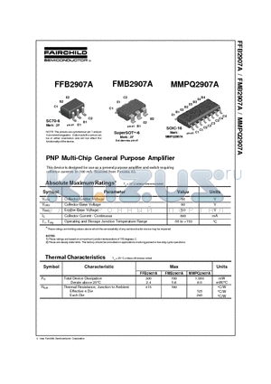 FMB2907A datasheet - PNP Multi-Chip General Purpose Amplifier