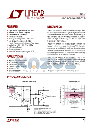 LT1019ACH-10 datasheet - Precision Reference