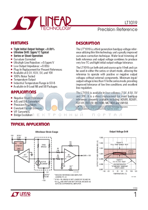 LT1019ACH-4.5 datasheet - Precision Reference
