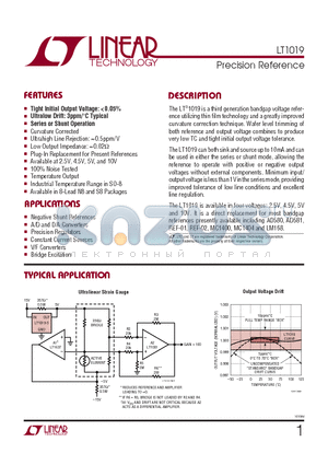 LT1019ACN8-2.5 datasheet - Precision Reference