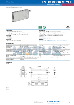 FMBC-0960-3660 datasheet - Compact 2-stage bookform filter