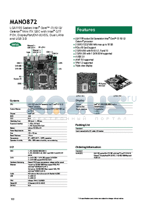 MANO872 datasheet - Triple view display